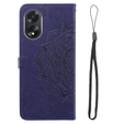 Cu clapetă pentru Oppo A58 4G, Mandala, violet