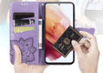 Cu clapetă pentru Oppo Reno 12, Butterfly, violet