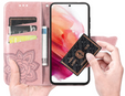 Cu clapetă pentru Realme 12 Pro 5G / 12 Pro+ 5G, Butterfly, roz rose gold