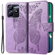 Cu clapetă pentru Realme C51, Butterfly, violet