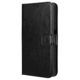 Cu clapetă pentru Realme C61, Crazy Horse Wallet, negru