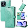 Cu clapetă pentru Realme Note 50, Mandala, verde