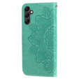 Cu clapetă pentru Samsung Galaxy A14 4G/5G, Mandala Flower, verde