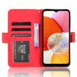 Cu clapetă pentru Samsung Galaxy A15 4G / 5G, Card Slot, roșu