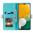 Cu clapetă pentru Samsung Galaxy A34 5G, Wallet Pocket, Zipper Lace, verde