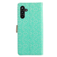 Cu clapetă pentru Samsung Galaxy A34 5G, Wallet Pocket, Zipper Lace, verde