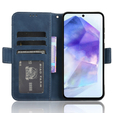 Cu clapetă pentru Samsung Galaxy A35 5G, Card Slot, albastru