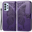 Cu clapetă pentru Samsung Galaxy A53 5G, Butterfly, violet