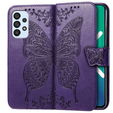 Cu clapetă pentru Samsung Galaxy A53 5G, Butterfly, violet