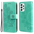 Cu clapetă pentru Samsung Galaxy A53 5G, Mandala Flower, verde