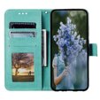 Cu clapetă pentru Samsung Galaxy A55 5G, Mandala Flower, verde