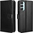 Cu clapetă pentru Samsung Galaxy M15 5G, Crazy Horse Wallet, negru