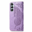 Cu clapetă pentru Samsung Galaxy M35, Butterfly, violet