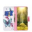 Cu clapetă pentru Xiaomi 13 Lite, Wallet, butterfly & flowers, alb