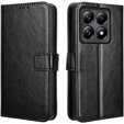 Cu clapetă pentru Xiaomi 14T Pro, Crazy Horse Wallet, negru