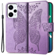 Cu clapetă pentru Xiaomi Poco F5, Butterfly, violet