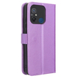 Cu clapetă pentru Xiaomi Redmi 12C, Wallet, Smart Magnet, violet