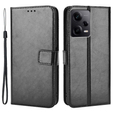 Cu clapetă pentru Xiaomi Redmi Note 12 Pro+ 5G, Crazy Horse Wallet, negru