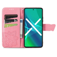 Cu clapetă pentru Xiaomi Redmi Note 12S, Butterfly, roz
