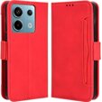 Cu clapetă pentru Xiaomi Redmi Note 13 Pro 5G, Card Slot, roșu