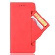 Cu clapetă pentru Xiaomi Redmi Note 9, Card Slot, roșu