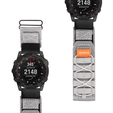 ERBORD Quickfit curea din nylon pentru Garmin Fenix 5/6/6 PRO/7, gri