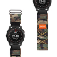 ERBORD Quickfit curea din nylon pentru Garmin Fenix 5X/6X/6X PRO/7X, albastru