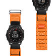 ERBORD Quickfit curea din nylon pentru Garmin Fenix 5X/6X/6X PRO/7X, portocaliu