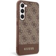 GUESS Huse pentru Samsung Galaxy S24+ Plus, 4G Bottom Stripe, maro