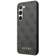 GUESS Huse pentru Samsung Galaxy S24+ Plus, 4G Metal Gold Logo, gri