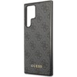 GUESS Huse pentru Samsung Galaxy S24 Ultra, 4G Metal Gold Logo, gri