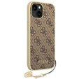 GUESS Huse pentru iPhone 14, 4G Charms Collection Hardcase, maro