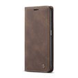 Husa CASEME pentru Samsung Galaxy A12 / M12 / A12 2021, Leather Wallet Case, cafea