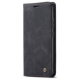 Husa CASEME pentru Xiaomi 12T / 12T Pro, Leather Wallet Case, negru