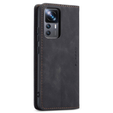 Husa CASEME pentru Xiaomi 12T / 12T Pro, Leather Wallet Case, negru