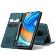 Husa CASEME pentru Xiaomi do Redmi Note 9s / 9 Pro, Leather Wallet Case, albastru