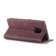 Husa CASEME pentru Xiaomi do Redmi Note 9s / 9 Pro, Leather Wallet Case, maroon