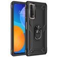 Husă blindată pentru Huawei P Smart 2021, Nox Case Ring, negru