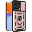 Husă blindată pentru Infinix Note 30 Pro, CamShield Slide, roz rose gold