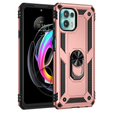 Husă blindată pentru Motorola Edge 20 Lite, Nox Case Ring, roz rose gold