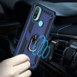 Husă blindată pentru Motorola Moto E20/E30/E40, Nox Case Ring, albastru