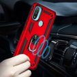 Husă blindată pentru Motorola Moto E20/E30/E40, Nox Case Ring, roșu