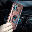 Husă blindată pentru Motorola Moto G60, Nox Case Ring, roz rose gold