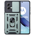 Husă blindată pentru Motorola Moto G84 5G, CamShield Slide, verde