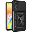 Husă blindată pentru Oppo A78 4G, CamShield Slide, negru