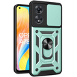 Husă blindată pentru Oppo A78 4G, CamShield Slide, verde