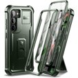 Husă blindată pentru Samsung Galaxy S23, Dexnor Full Body (Two Frames), verde