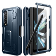 Husă blindată pentru Samsung Galaxy Z Fold 4 5G, Dexnor Full Body S-Pen Slot, albastru închis