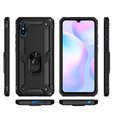 Husă blindată pentru Xiaomi Redmi 9A, Nox Case Ring, negru