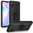 Husă blindată pentru Xiaomi Redmi 9A, Nox Case Ring, negru